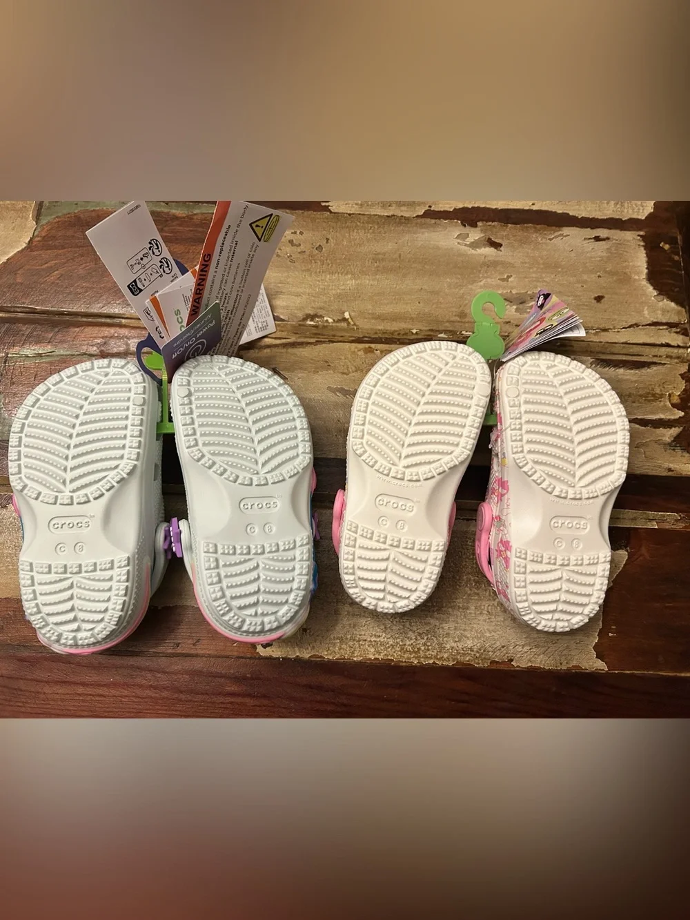 Crocs Hello Kitty & Friends Light Up Clog Sandal Kids Sz 8 Pink/White Brand New
